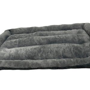 Cama de mascota XL en gris oscuro.