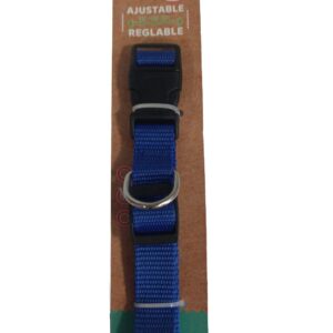 Collar regulable azul.